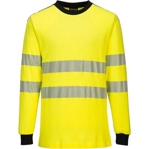 T-shirt Hi-vis Flamme Résistant Wx3 Couleur : Jaune/noir Taille M - Portwest