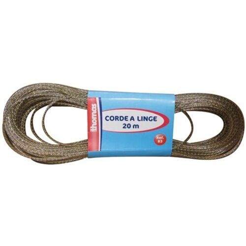 Brosserie Thomas - Thomas - Corde à Linge 20m Acier Plastifié