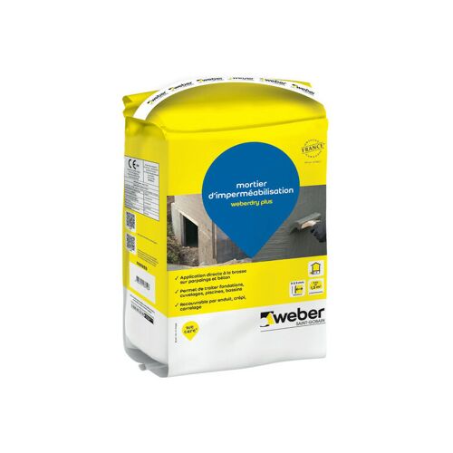 Weber Saint Gobain - Mortier D'Imperméabilisation Pour Fondations Ou Piscines, 5kg , Weberdry Plus, Weber