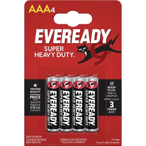 Eveready Shd Pile Lr3 (aaa) Carbone-zinc (saline) 1.5 V 4 Pc(s) W759633