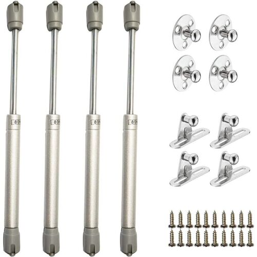 Abcrital - 4pcs Verin à Gaz 80n, Verin Hydraulique, Verin Meuble Amortisseur Porte Placard Pour Armoires Bibliothèques Meuble