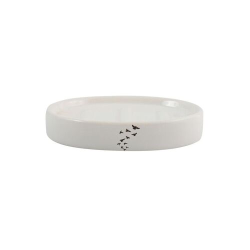 Porte Savon Céramique India Blanc & Orange Msv