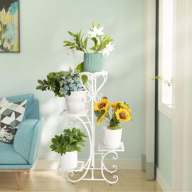 Support à Plantes étagère De Fleurs En Métal – Palazzo INT – 3 Pots – Hauteur 110 Cm