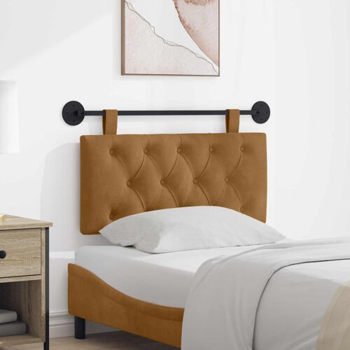 vidaXL Tête de lit suspendue Marron 100 x 55 x 7 cm Velours
