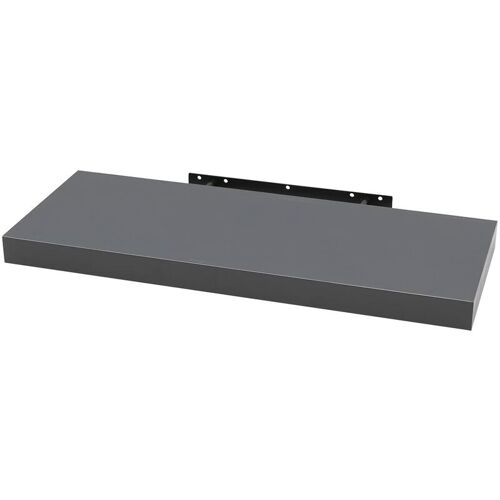 Woltu - Tagère Murale Cube En Bois Mdf, étagère Pour Livres-cd-dvd, étagère à Fixation Invisible, 120x22, 9x3, 8cm, Gris Foncé