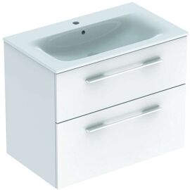 Selnova Square - Meuble-vasque 635x788x480 Mm, Avec Vasque, 2 Tiroirs, Blanc Brillant 501.240.00.1 - Geberit