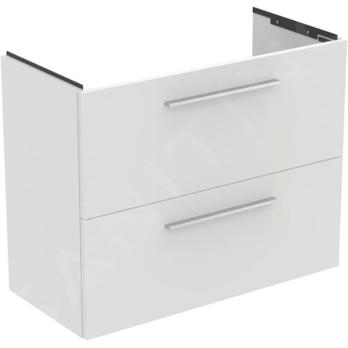 Ideal Standard - I.life S - Meuble Sous Lavabo, 800x375x630 Mm, 2 Tiroirs, Blanc Mat T5295du