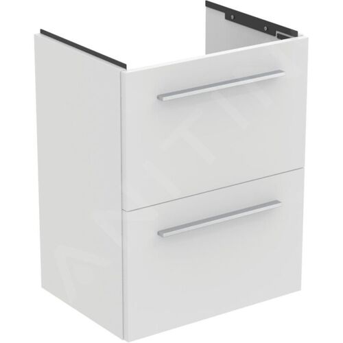 Ideal Standard - I.life S - Meuble Sous Lavabo, 500x375x630 Mm, 2 Tiroirs, Blanc Mat T5291du