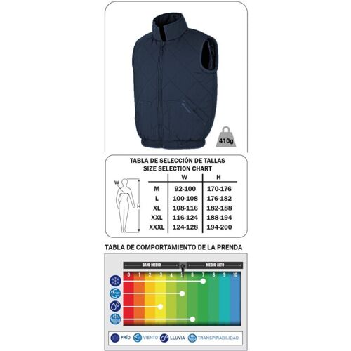 Brand Labor Protection Gilet Diamant Balder Taille Xxl En Polyester Bleu Marine 288veraxxl