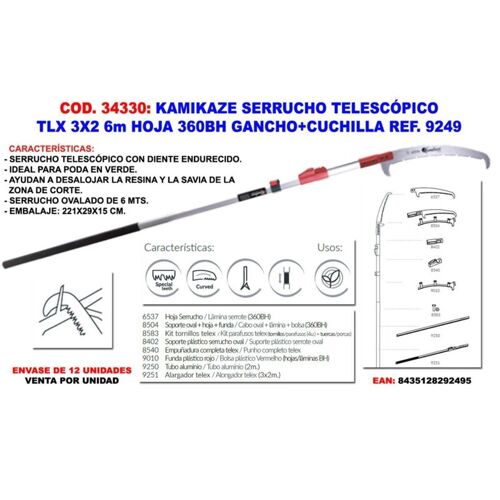 Fplus - Scie Télescopique Kamikaze Tlx 3x26 Mt Lame 360bh Ganc+cuchi 9249
