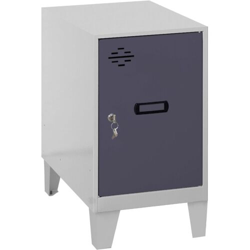 Casier Vestiaire Metallique Petit, 575x300x500 Mm, Armoire Metallique Petit, Comprend La Clé, Gris/anthracite - Simonlocker - Simonrack