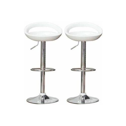 Aqrau 2 Tabouret De Bar En Abs De Style Européen Décontracté Blanc Simple