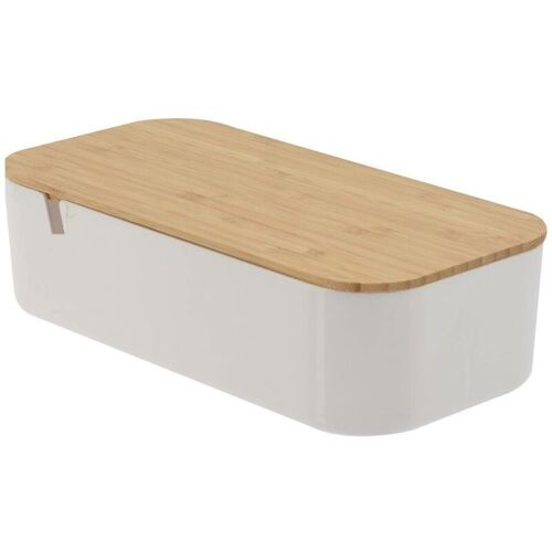 Excellent Houseware - Organiseur De Cosmétiques Avec Miroir, 26 X 13 X 7 Cm, Blanc