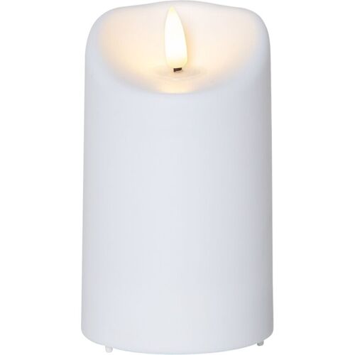 Bougie Flamme, Bougie à Tige, Blanche, Led, Minuterie, Blanc Chaud, Extérieur, Intérieur, 13 Cm - Star Trading