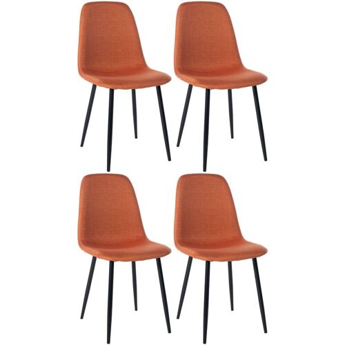Clp - Set 4 Chaises De Salle à Manger Napier Orange, Tissu