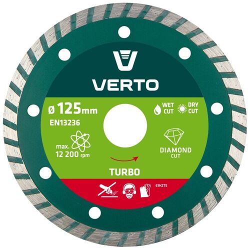 Verto - Disque Diamant Turbo 125 Mm Pour Béton Et Pierre