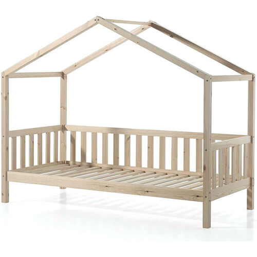 Les Tendances - Lit Cabane Mh 90x200 Sommier Inclus Vipack Dallas - Bois