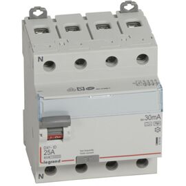 Interrupteur Différentiel DxÂ³-id Vis/vis 4 Pôles 400v25a Type Hpi 30ma 4 Modules Legrand 411694