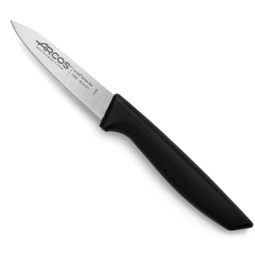 Couteau Mondador Arcos Beau Couteau En Acier Inoxydable Nitrum 135000 Et Mango Couteau En Polypropylène Avec Lame De 8,5 Cm Sous Blister.