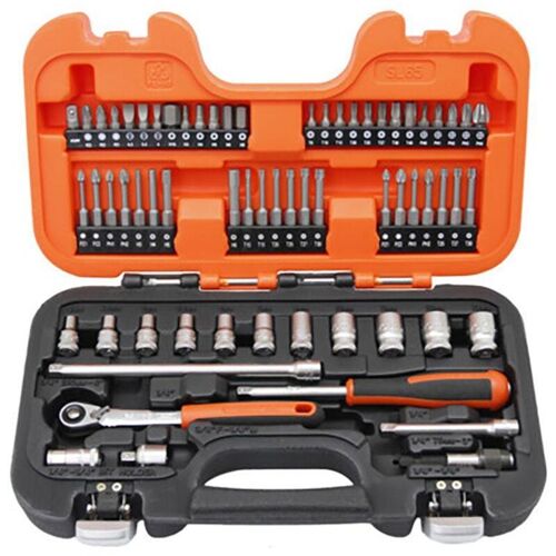 Coffret De Douilles 1/4 Entrainement Carré, 6 Pans Métrique, Cliquet à Tête Fine - Bahco