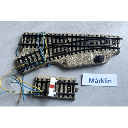Aiguillage Électrique Gauche + 1 Butoir Màrkling Ho
