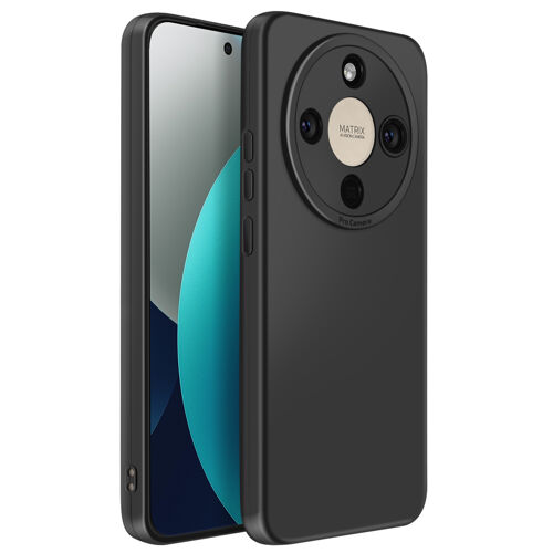 Coque pour Honor Magic 8 Lite en Silicone Souple avec Contour Protection Caméra Noir