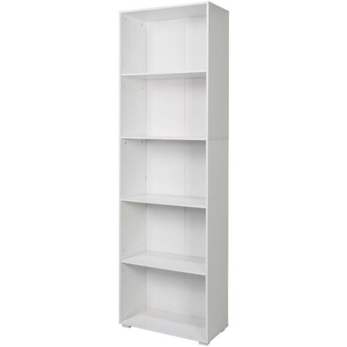 Bibliothèque à Cinq étagères Blanc