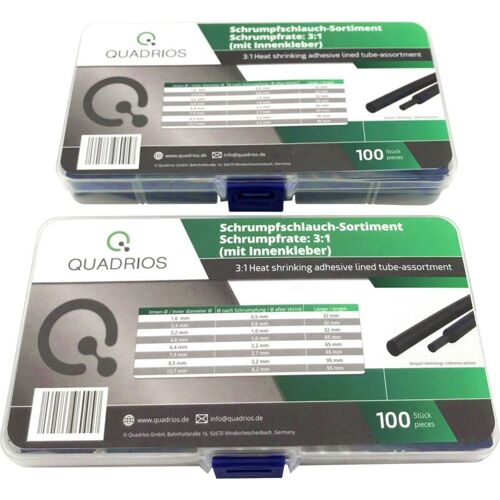 Quadrios - 2107ca135 Assortiment De Gaines Thermorétractables Taux De Retreint:3:1 200 Pc(s)
