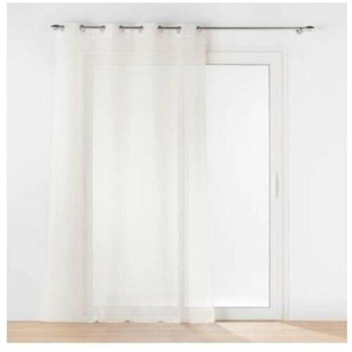 Douceur D'Intérieur - Panneau A Oeillets 140 X 240 Cm Voile Tisse Carlin Naturel