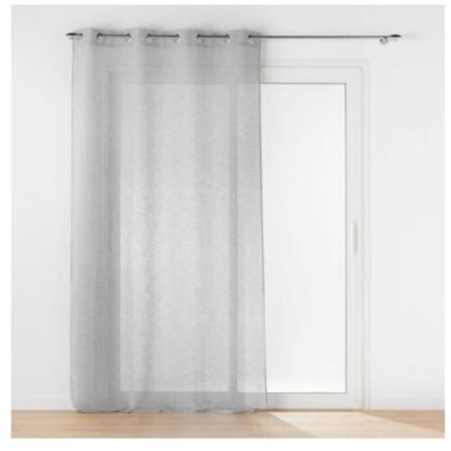 Panneau A Oeillets 140 X 240 Cm Voile Tisse Carlin Gris