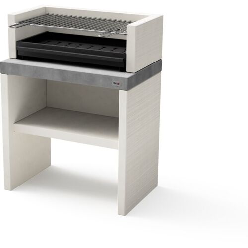 Maestro Ferretero - Tuozi - Barbecue Fixe Pour Charbon Modèle Plan 1 Plus (gris/blanc - 78 X 47 X 102 Cm) Ref: 8025/1 - Résistant, Idéal Pour Extérieur