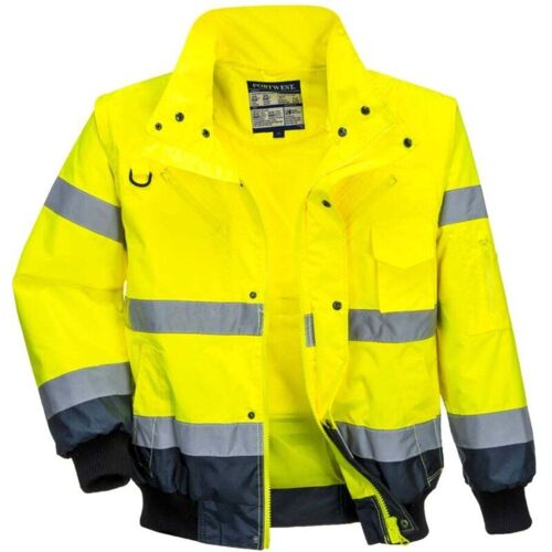 Portwest - Blouson Haute Visibilité 3 En 1 Manches Amovibles Bicolore Jaune / Marine Xs
