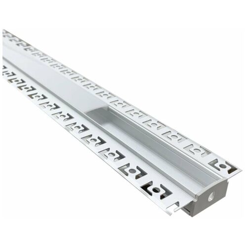 Silamp - Profilé Aluminium Encastré 1m Pour Ruban Led Double Couvercle Blanc Opaque