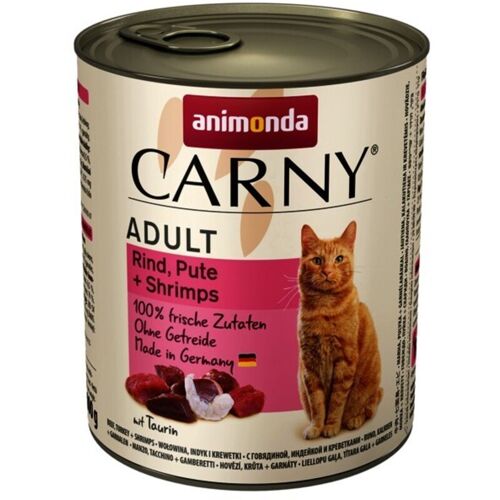 Animonda Carny Adult - Bå¿Uf, Dinde Et Crevettes Pour Chats Adultes