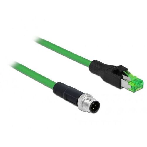 Delock 85438 Rj45 / M12 Câble Réseau, Câble Patch Sf/utp 2.00 M Vert 1 Pc(s) Y409123