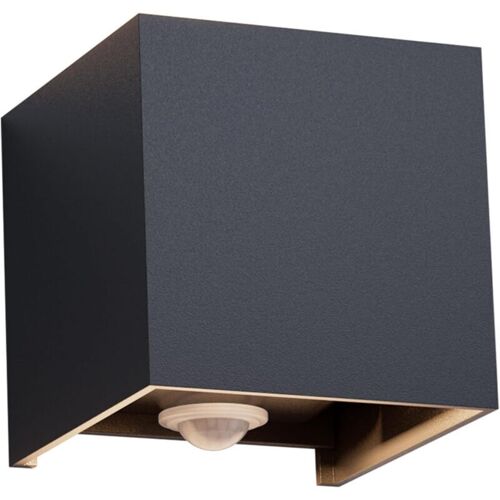 Applique Murale Exterieur Interieur ,12w Blanc Chaud 3000k Étanche Carrée En Aluminium Moderne Luminaire Murale, Pour Salon Chambre Escalier, Noir.