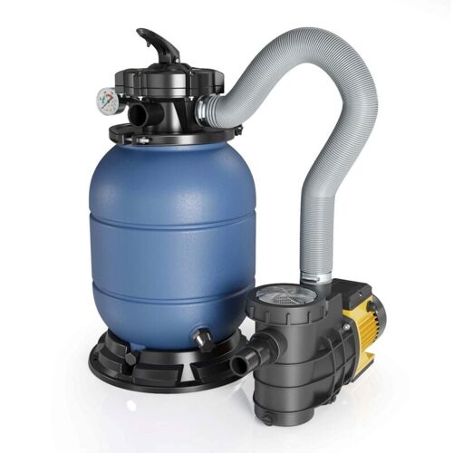 Wiltec Filtre à Sable Et Particules Hzs-200 â€¿ 220 W â€¿ Capacité 21,5 Kg â€¿ Avec Vanne 5 Positions â€¿ Système De Filtration Avec Pompe De Filtrage Pour Piscine Swimmingpool