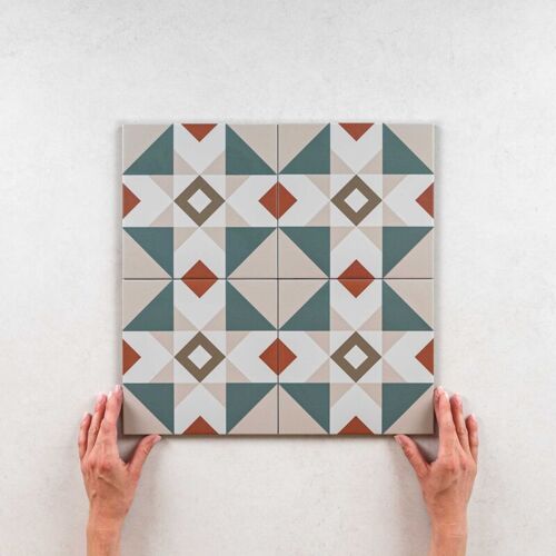 Nanda Tiles - Carrelage Imitation Carreaux De Ciment Kompas 20x20cm (0,52m2) Lex - Les Carreaux De Jean