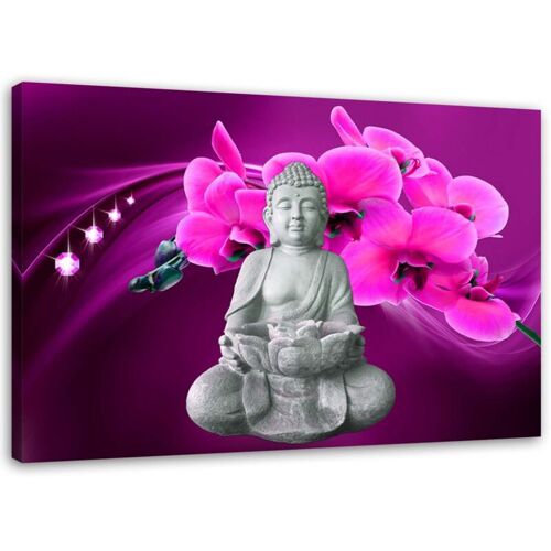 Tableau Déco Orchidée De Bouddha Rose 60x40