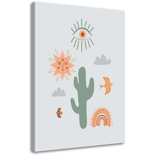 Tableau Sur Toile Plante De Cactus 40x60
