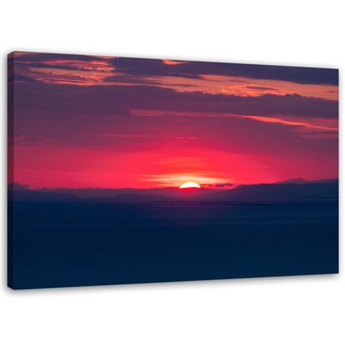 Tableau Sur Toile Coucher De Soleil Rouge 60x40