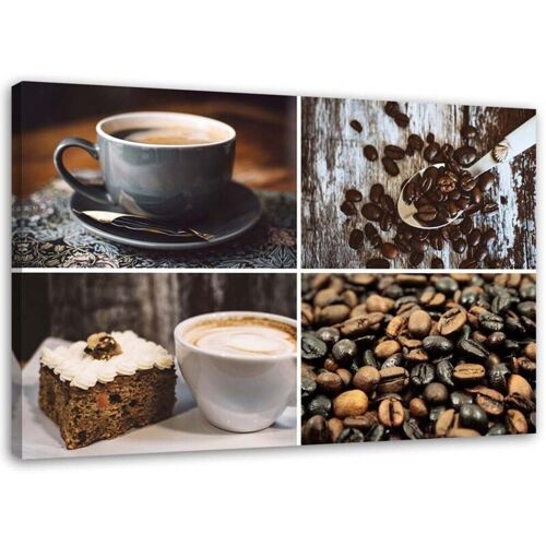 Tableau Décoratif Set Grain De Café Gobelet 60x40
