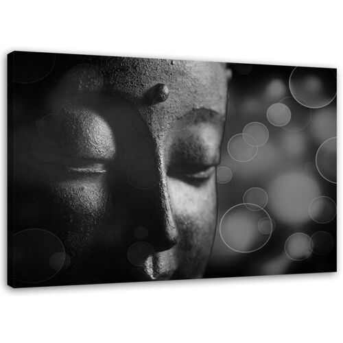 Tableau Sur Toile Bouddha Zen Noir Et Blanc 60x40