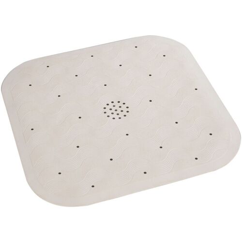 Tapis De Douche, Tapis Salle De Bain Antidérapant Avec évacuation Eau, Caoutchouc Naturel, 54 X 54 Cm, Beige - Wenko