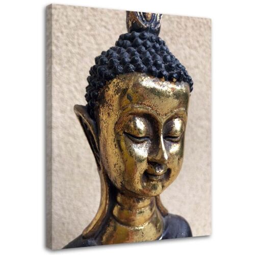 Tableau Sur Toile Bouddha Or Spa Zen 40x60
