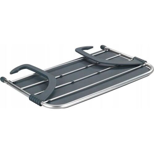 Séchoir à Linge 2 En 1 Maximex Aluminium Gris 3 Kg Pliant étendoir à Linge Balcon Et Radiateur Avec Fonction Table Pratique Pour Petits Espaces Et 3 M De Longueur De Séchage Idéal Pour La Maison