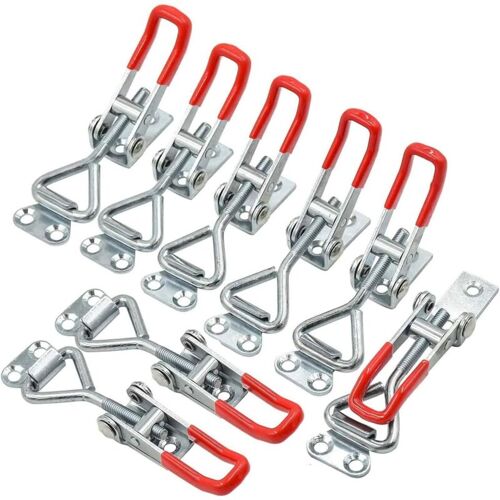 8 Pcs Loquet à Bascule En Métal 4001 Capacité De Rétention 100 Kg / 220 Lbs,sauterelles De Menuisier Réglable Pour Fixation Et Serrage Groofoo