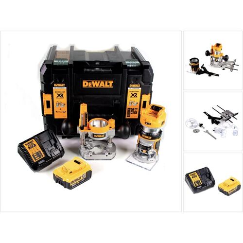Dewalt - Dcw 604 M1 Fraiseuse Combinée Sans Fil 18v 55mm + 1x Batterie 4,0 Ah + 1x Chargeur Rapide En Tstak