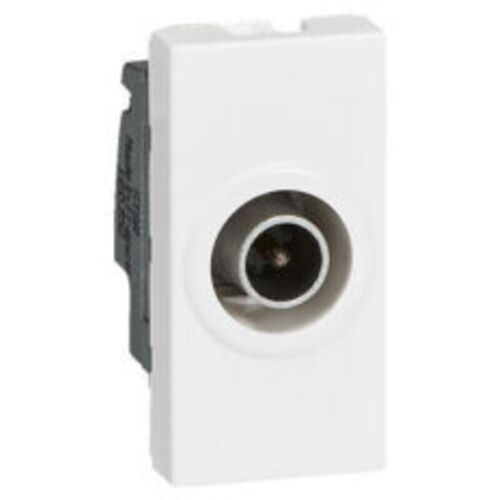 Prise Télévision 9,52mm Mâle Mosaic 1 Module Blanc Legrand 078793