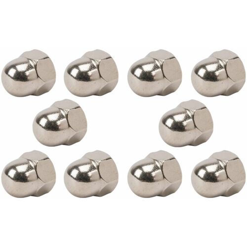 10x Ecrou Borgne Hexagonal En Acier Inoxydable A2 Norme Din 1587, M3 X 7 Mm